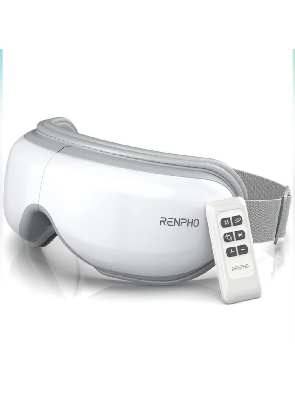 RENPHO Eyeris 1 Electric Eye Massager Bluetooth Heat Music Gray/White USB NIB!